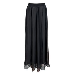 AZI New York Women's Size S Black Chiffon Pants Dressy Flowy Straight Leg NWT